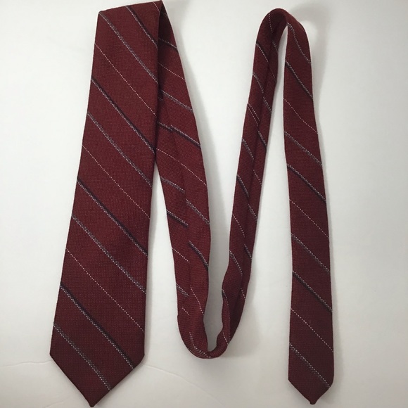 100% Lamb’s Wool Striped Necktie - Picture 7 of 7